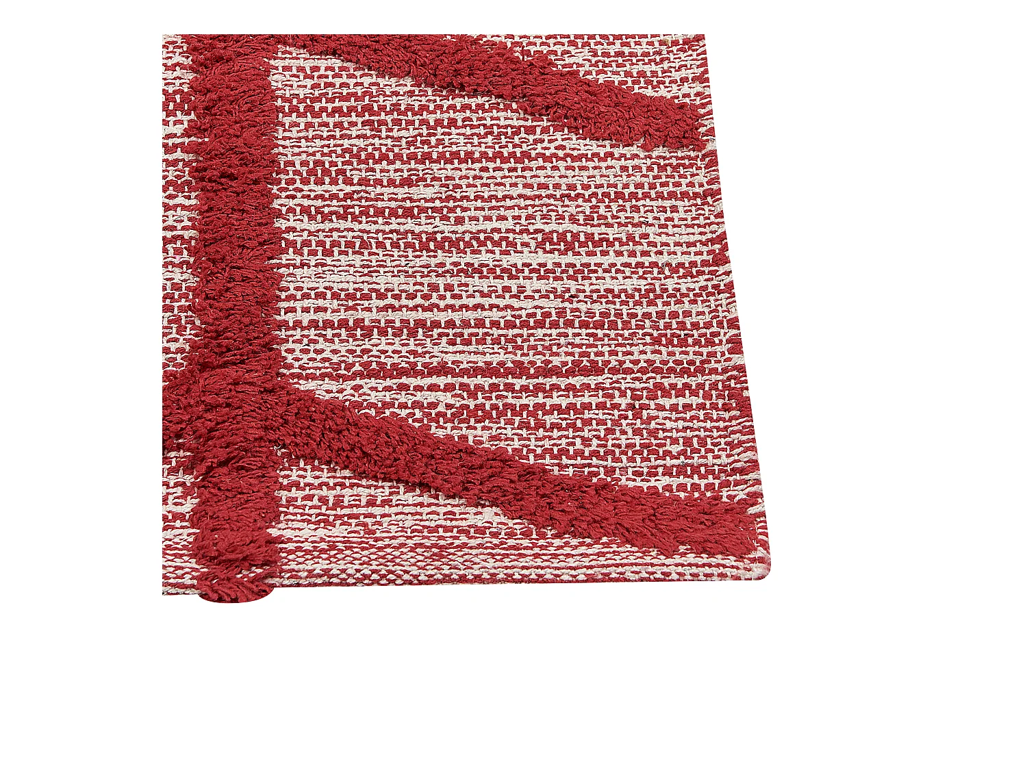 Teppich Baumwolle rot 160 x 230 cm geometrisches Muster SIVAS
