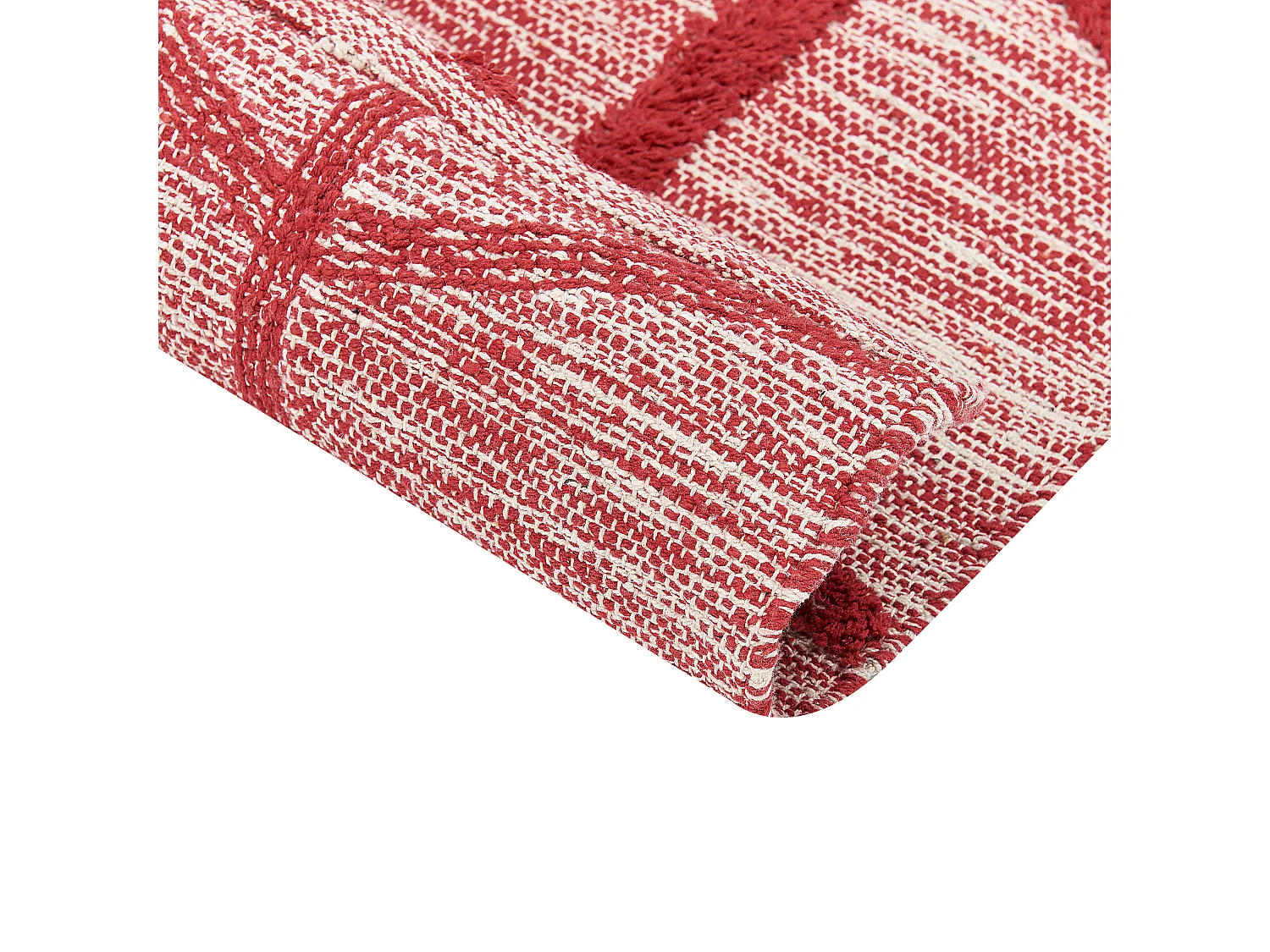 Vloerkleed katoen rood 160 x 230 cm SIVAS