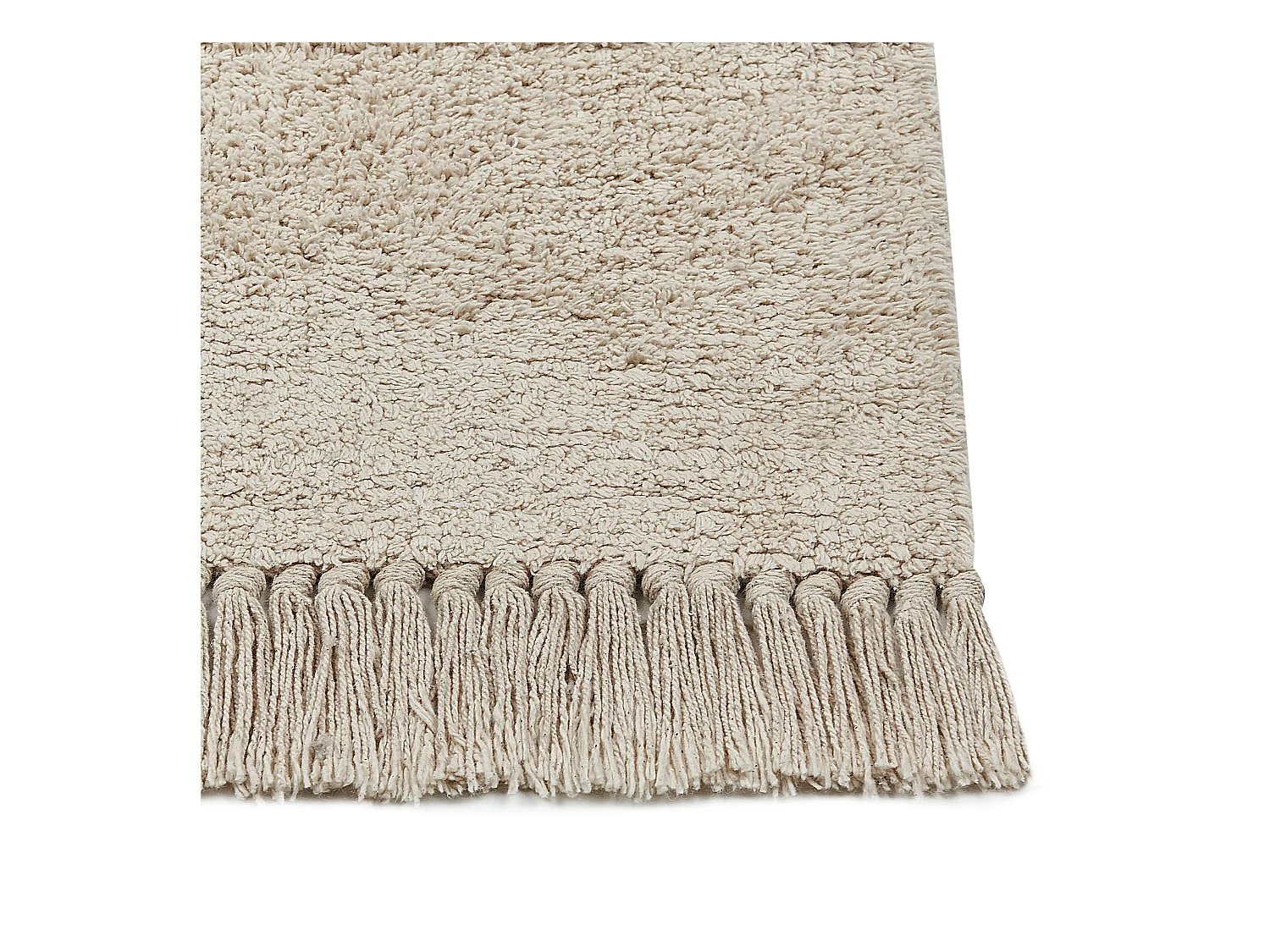 Vloerkleed katoen beige/zwart 160 x 230 cm NURU