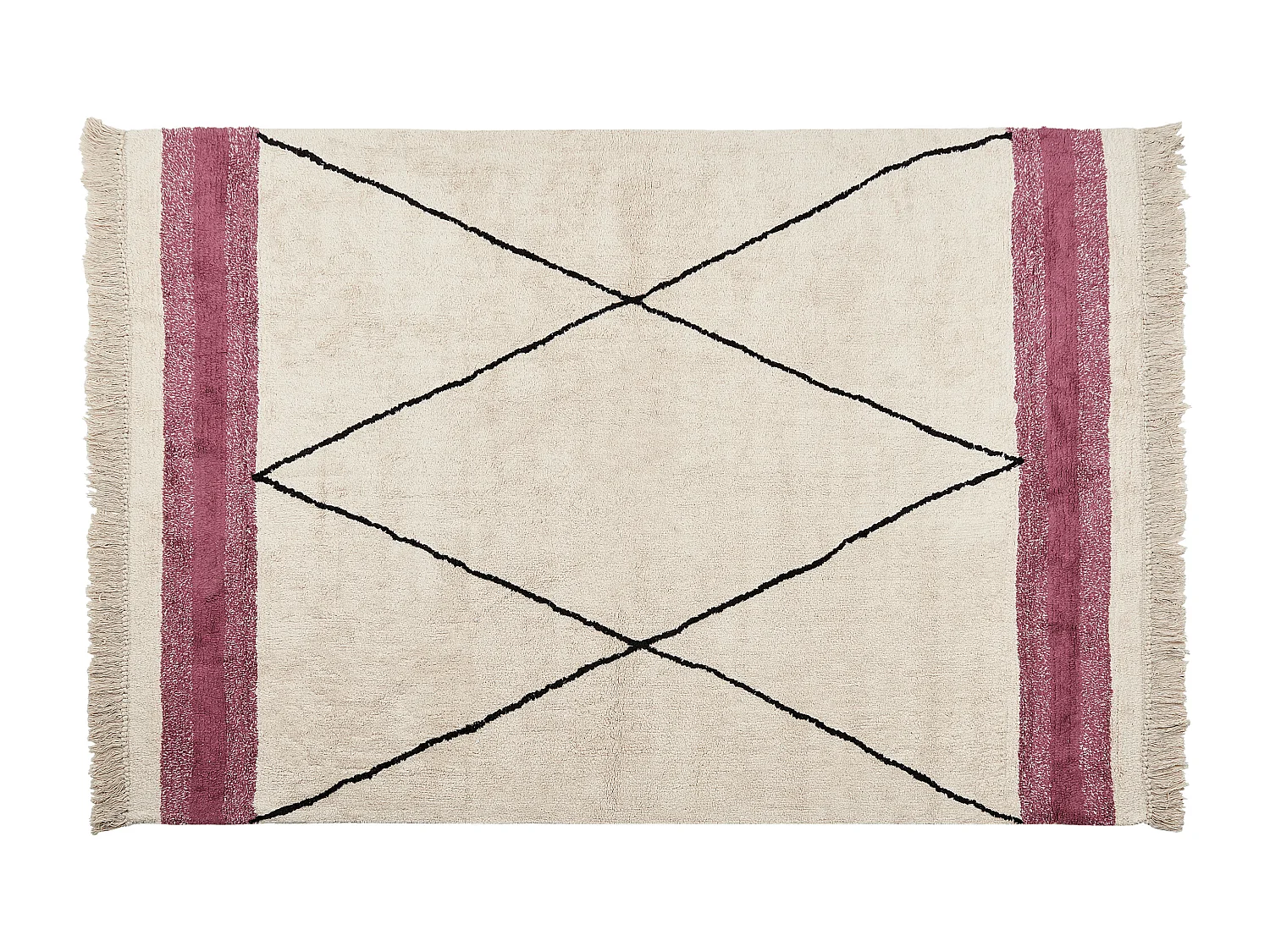 Tapis AFSAR Beige clair 160 x 230 cm Coton