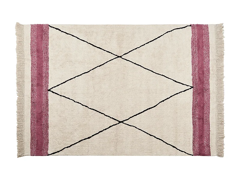 Tapis AFSAR Beige clair 160 x 230 cm Coton