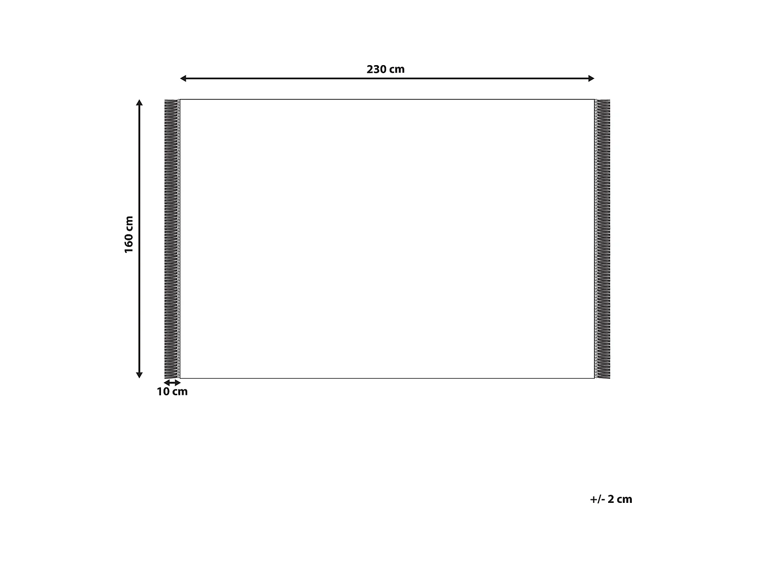 Vloerkleed katoen beige/zwart 160 x 230 cm SAZLI