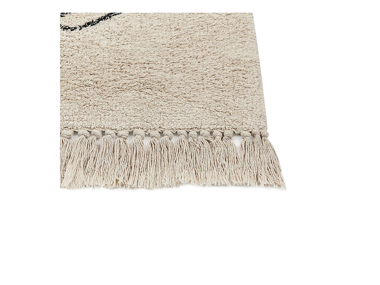 Vloerkleed katoen beige/zwart 160 x 230 cm SAZLI