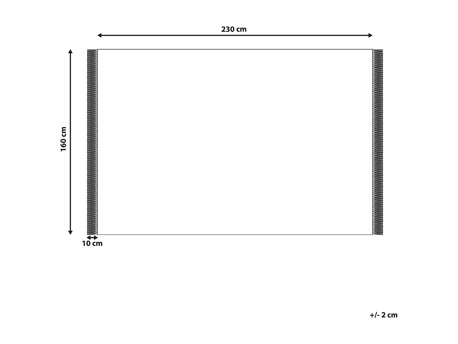 Tappeto cotone beige e nero 160 x 230 cm SAZLI