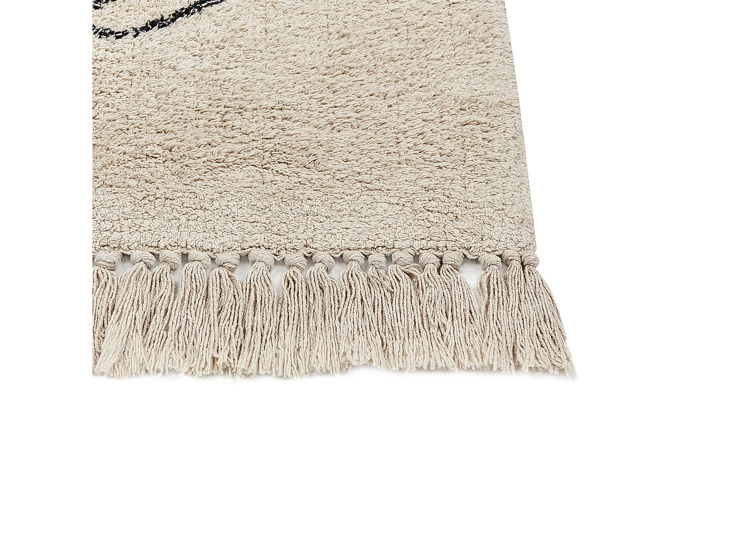 Tappeto cotone beige e nero 160 x 230 cm SAZLI