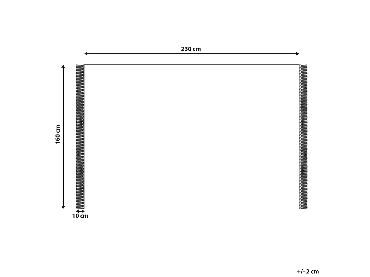 Tapis en coton beige et noir 160 x 230 cm SAZLI