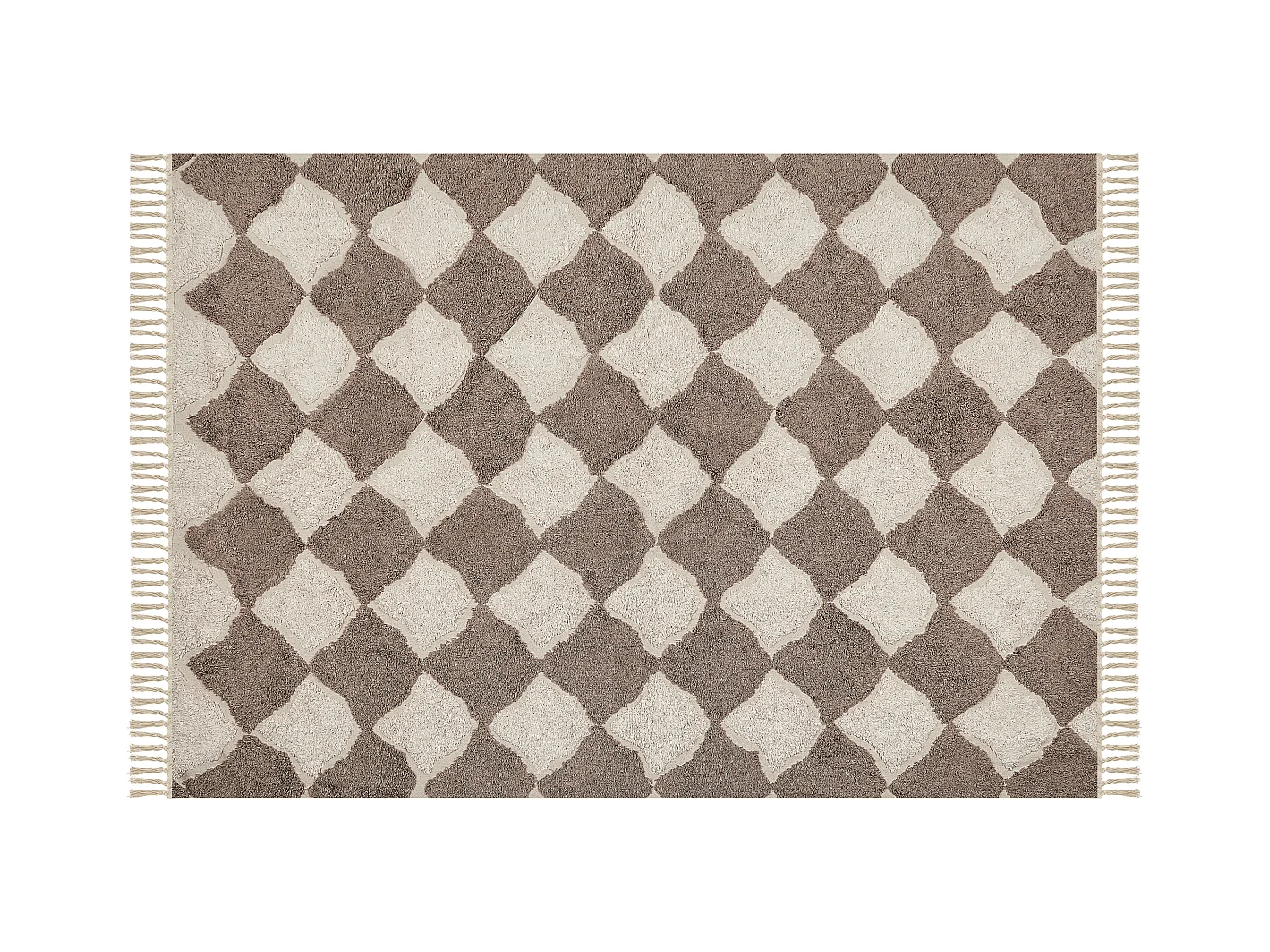 Dywan bawełniany 160 x 230 cm brązowy z beżowym SINOP