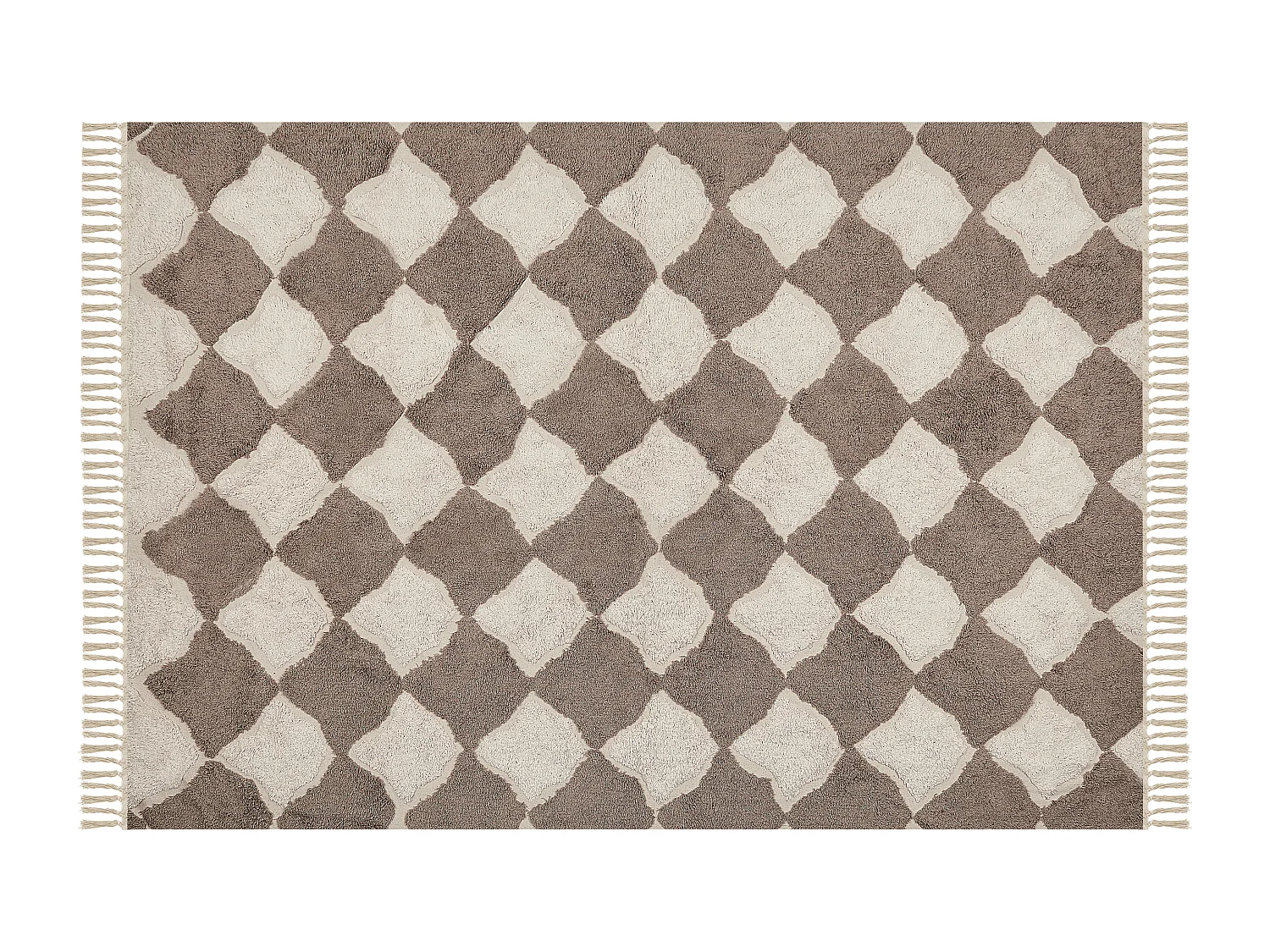 Teppich Baumwolle braun / beige 160 x 230 cm SINOP