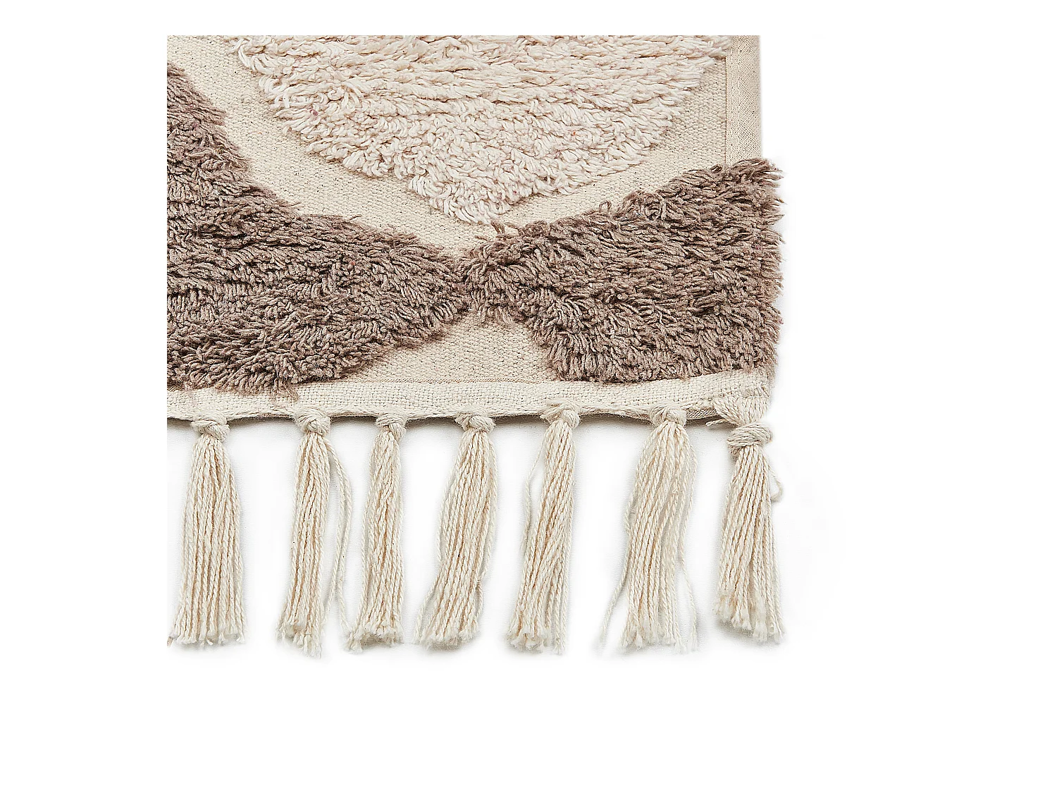 Dywan bawełniany 80 x 150 cm brązowy z beżowym SINOP