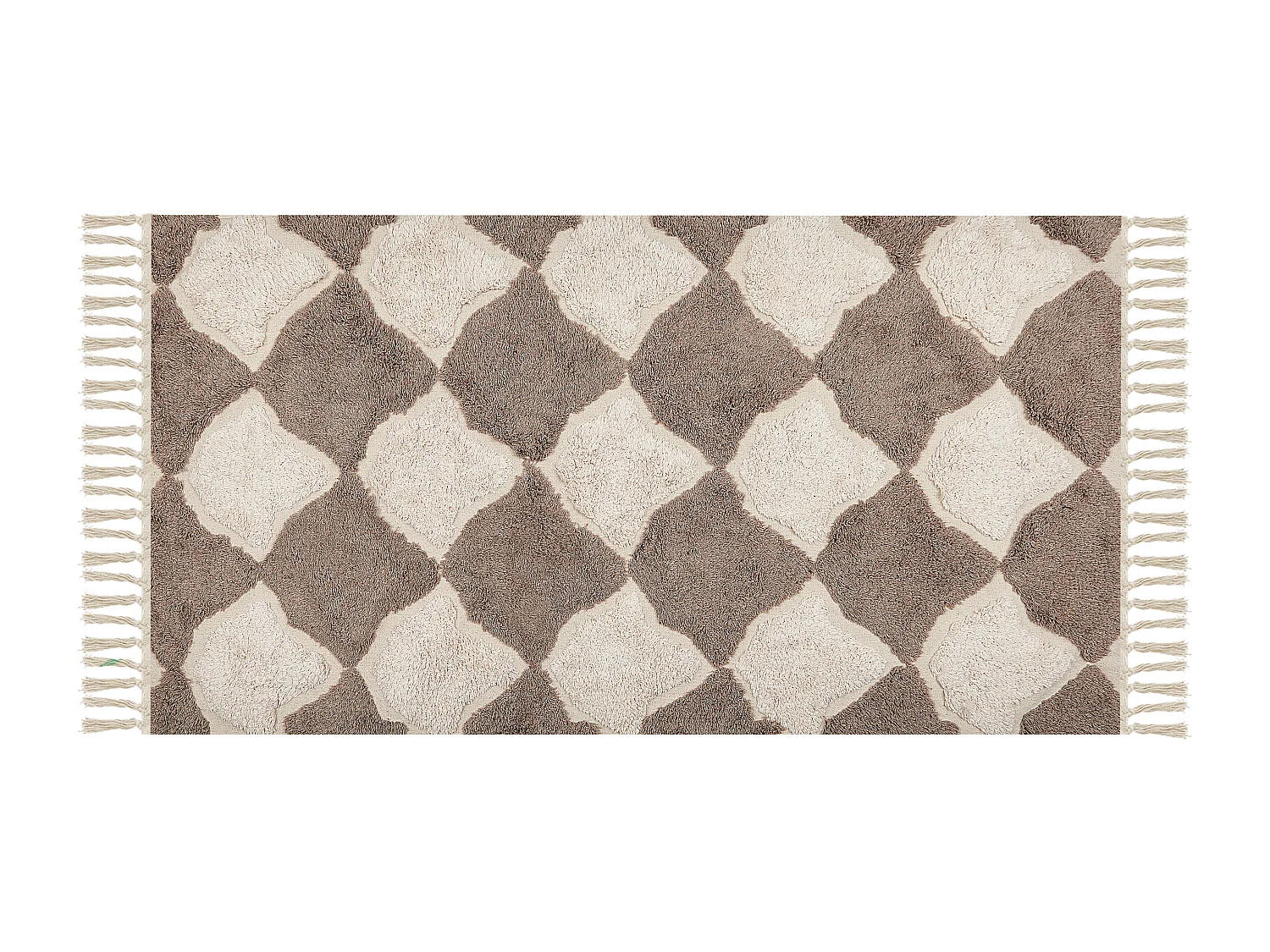 Teppich Baumwolle braun / beige 80 x 150 cm SINOP