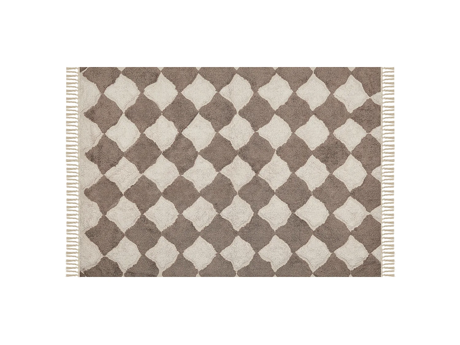 Tapis en coton marron et beige 140 x 200 cm SINOP