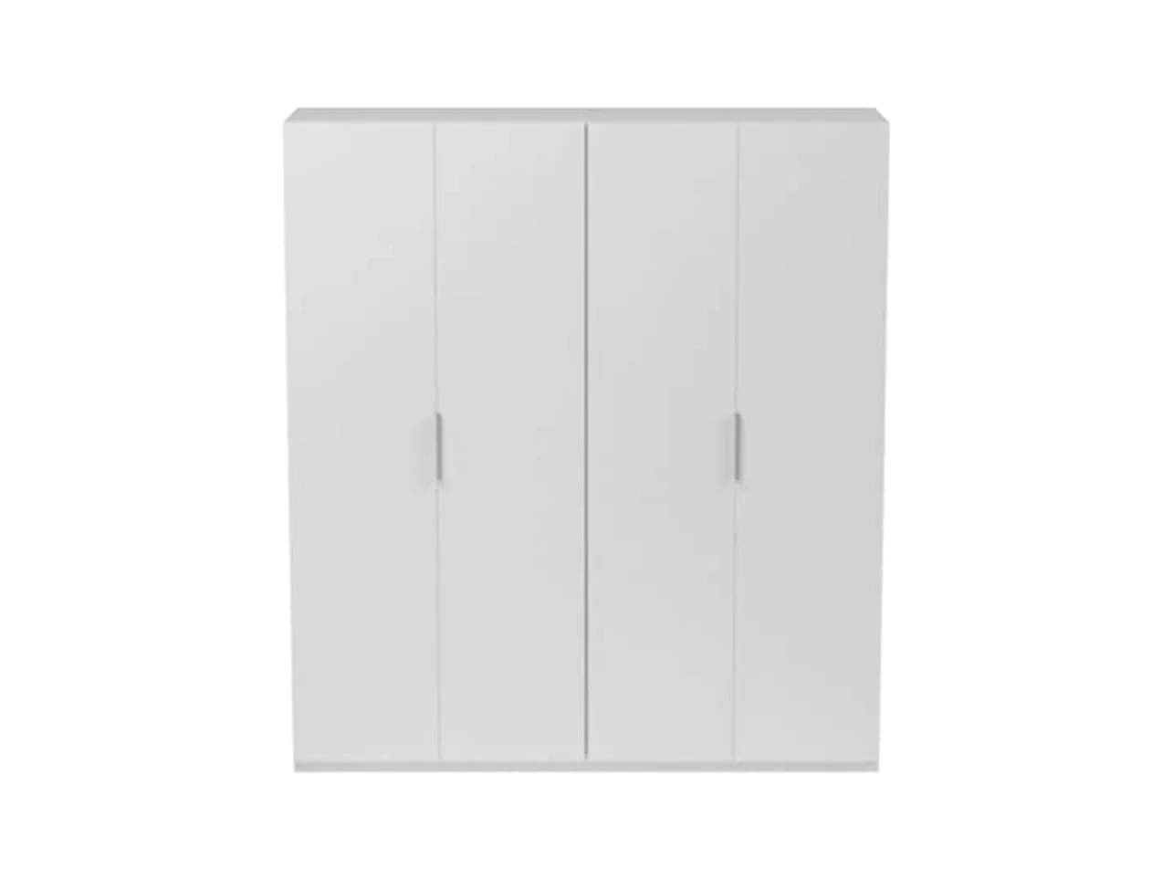 Armario Max 4 puertas abatibles blanco brillo 200x180x52 cm