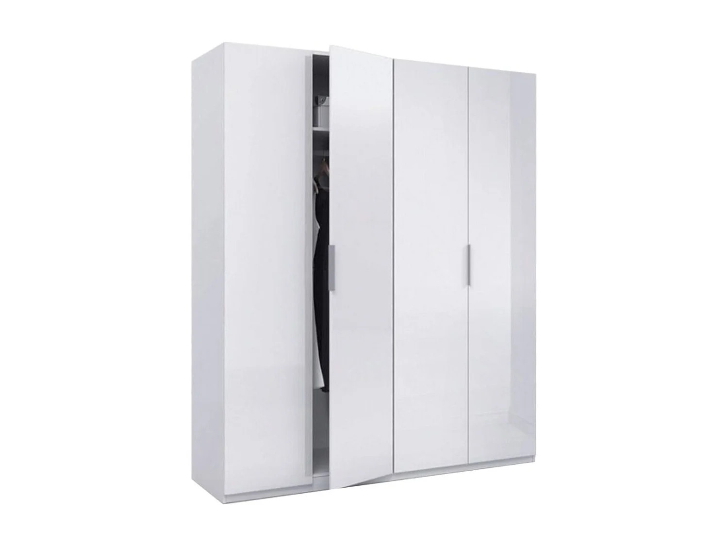 Armoire 4 Portes blanc brillant 180x200 cm