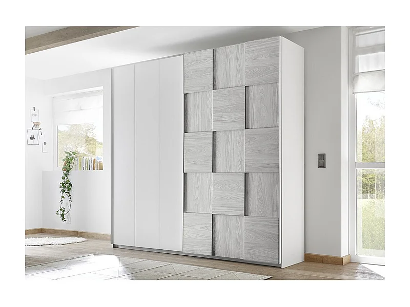 Armoire SATORI gris 179x205x57 cm