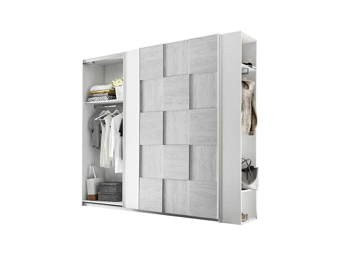 Armoire SATORI gris 179x205x57 cm