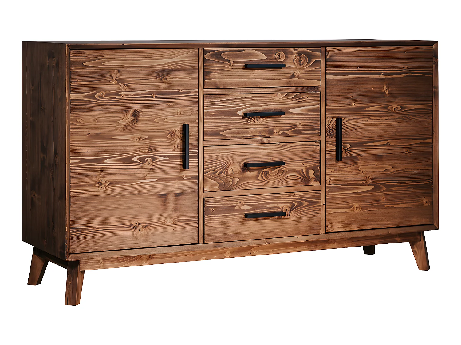 Bahut bas 2 portes 4 tiroirs Nostalgie - Bois