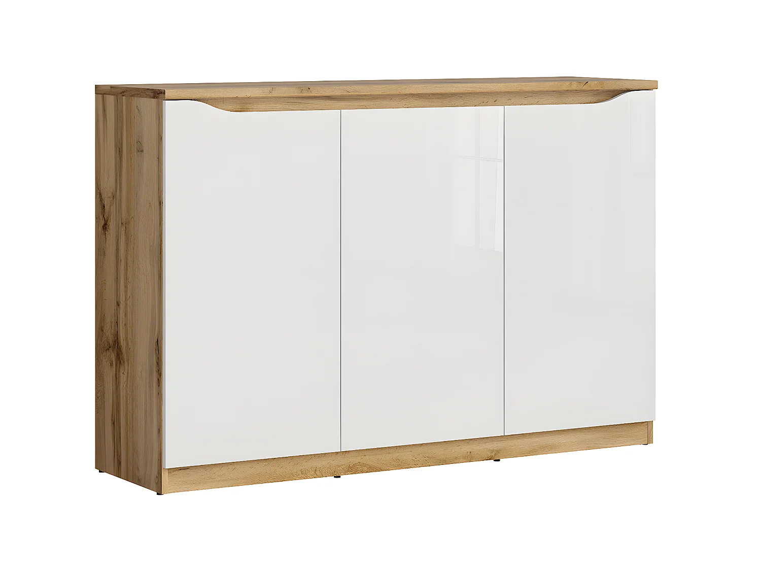 June Wit en Hout 3-deurs dressoir