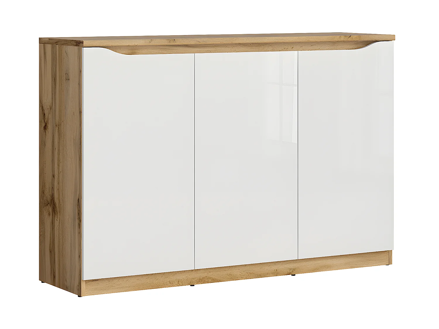 Buffet 3 portes June Blanc et Bois