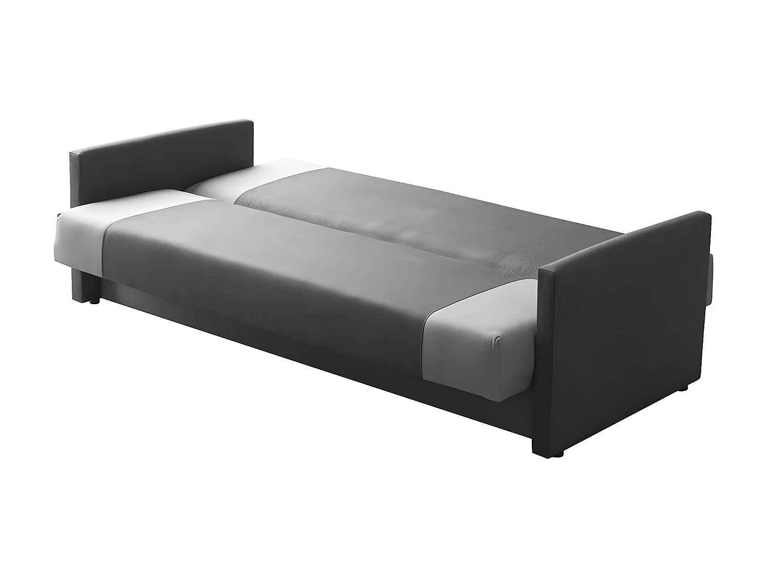 Canapé clic-clac convertible 3 places avec coffre Joe Marron