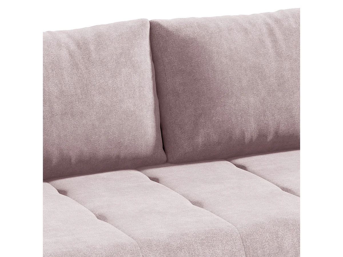 Canapé convertible 3 places avec coffre en tissu rose JONAS