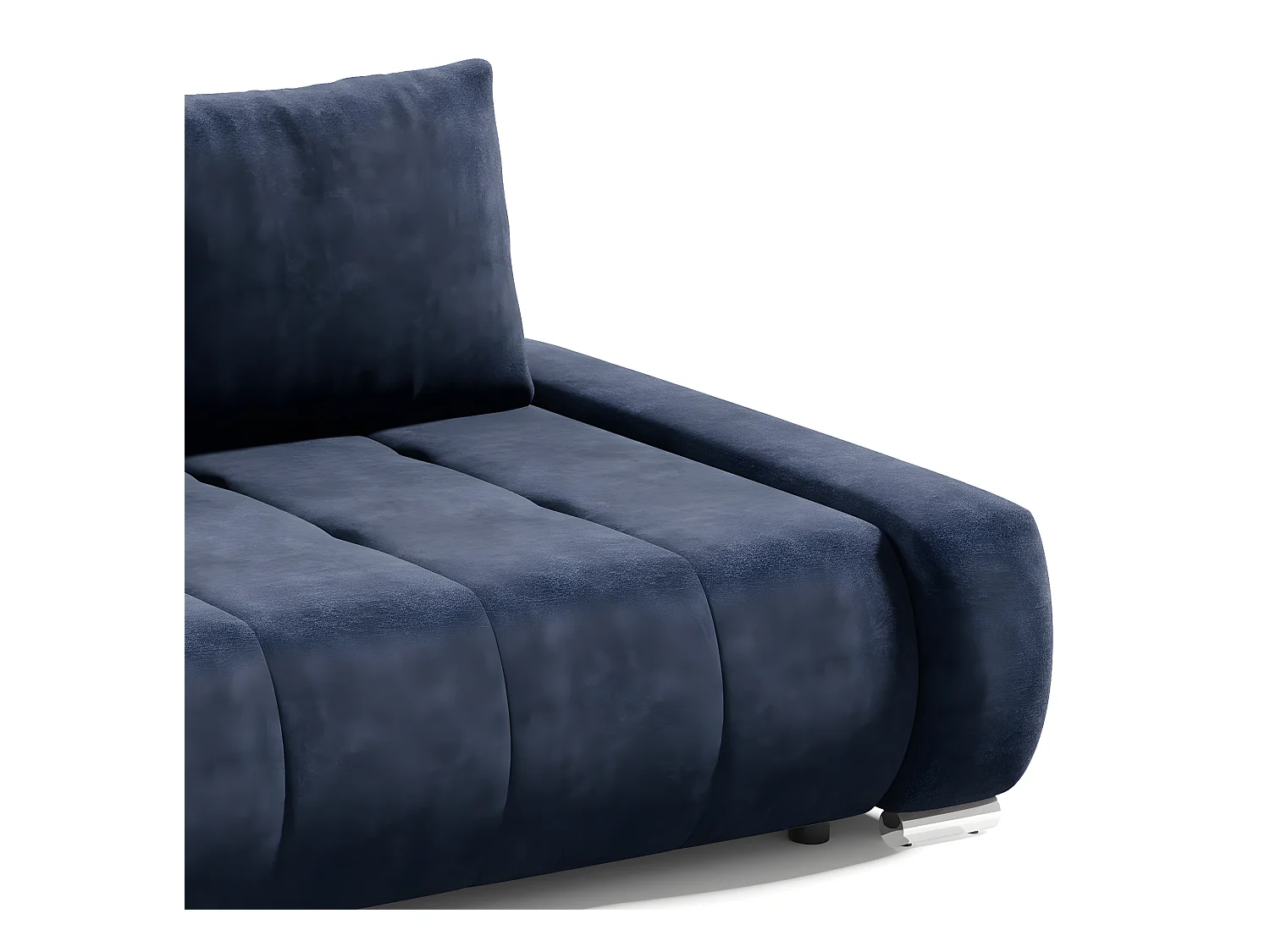 Canapé convertible 3 places avec coffre Jonas Bleu Marine