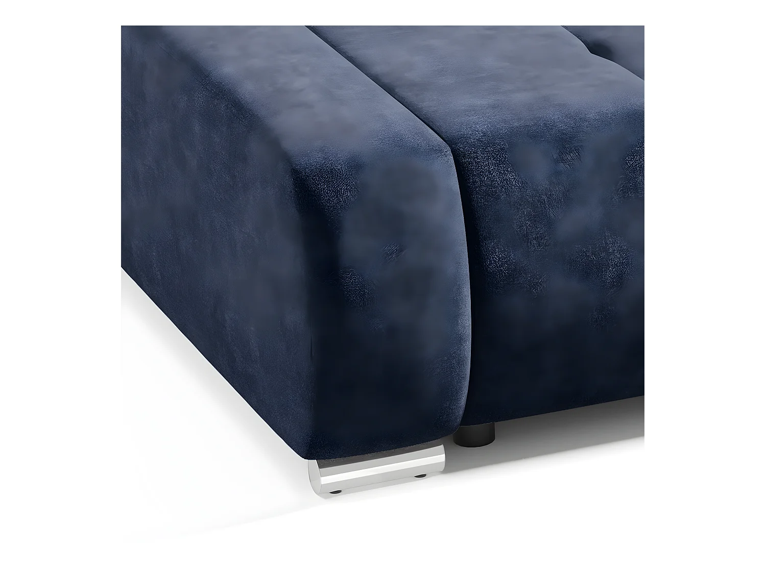 Canapé convertible 3 places avec coffre Jonas Bleu Marine