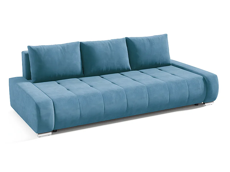 Canapé convertible 3 places avec coffre Jonas Bleu