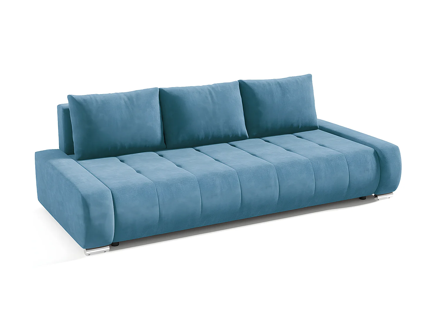 Canapé convertible 3 places avec coffre Jonas Bleu