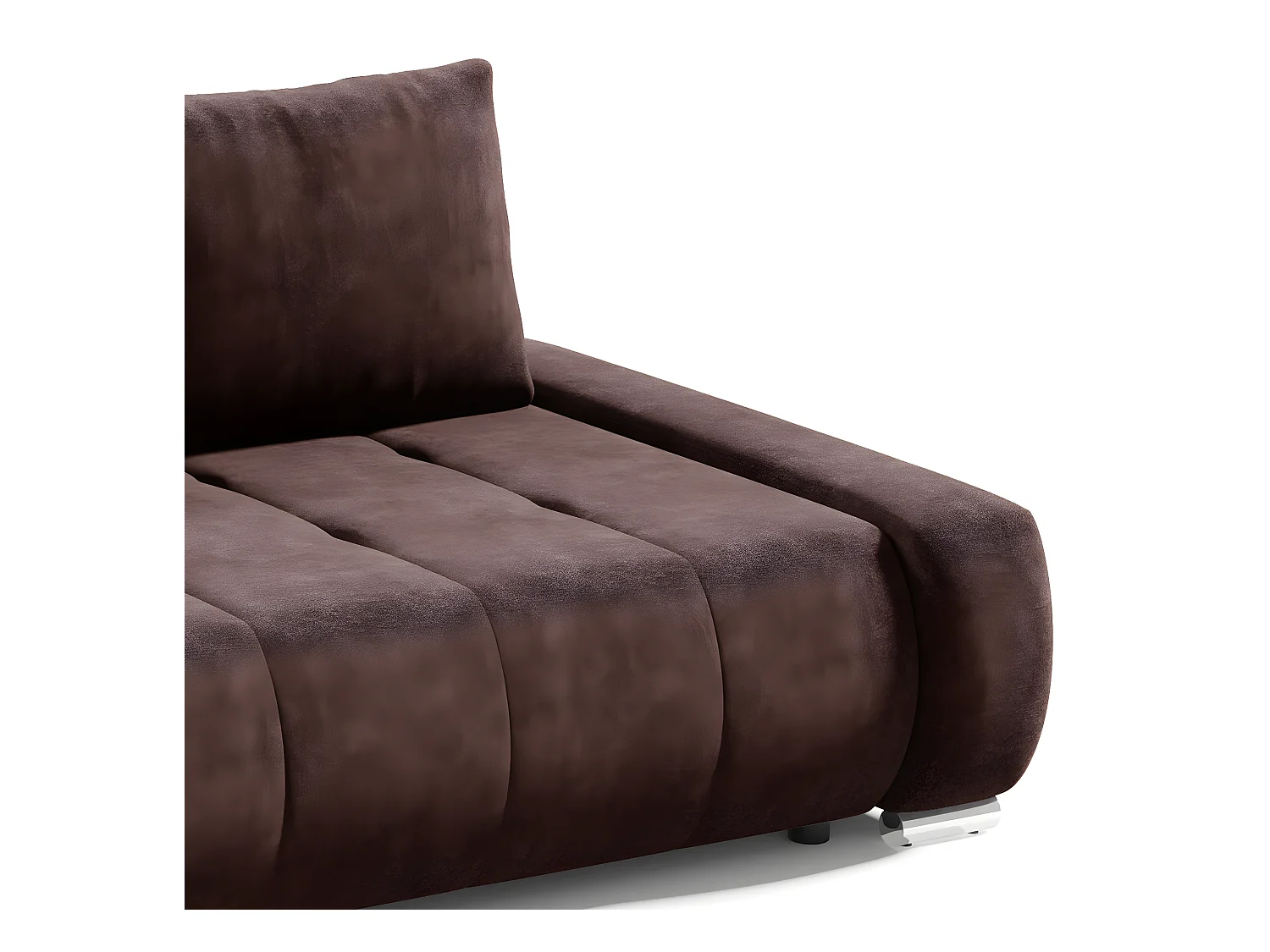 Canapé convertible 3 places avec coffre Jonas Marron