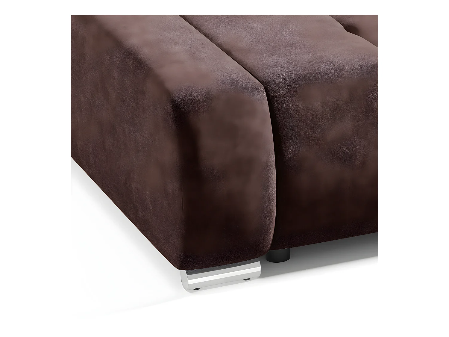 Canapé convertible 3 places avec coffre Jonas Marron