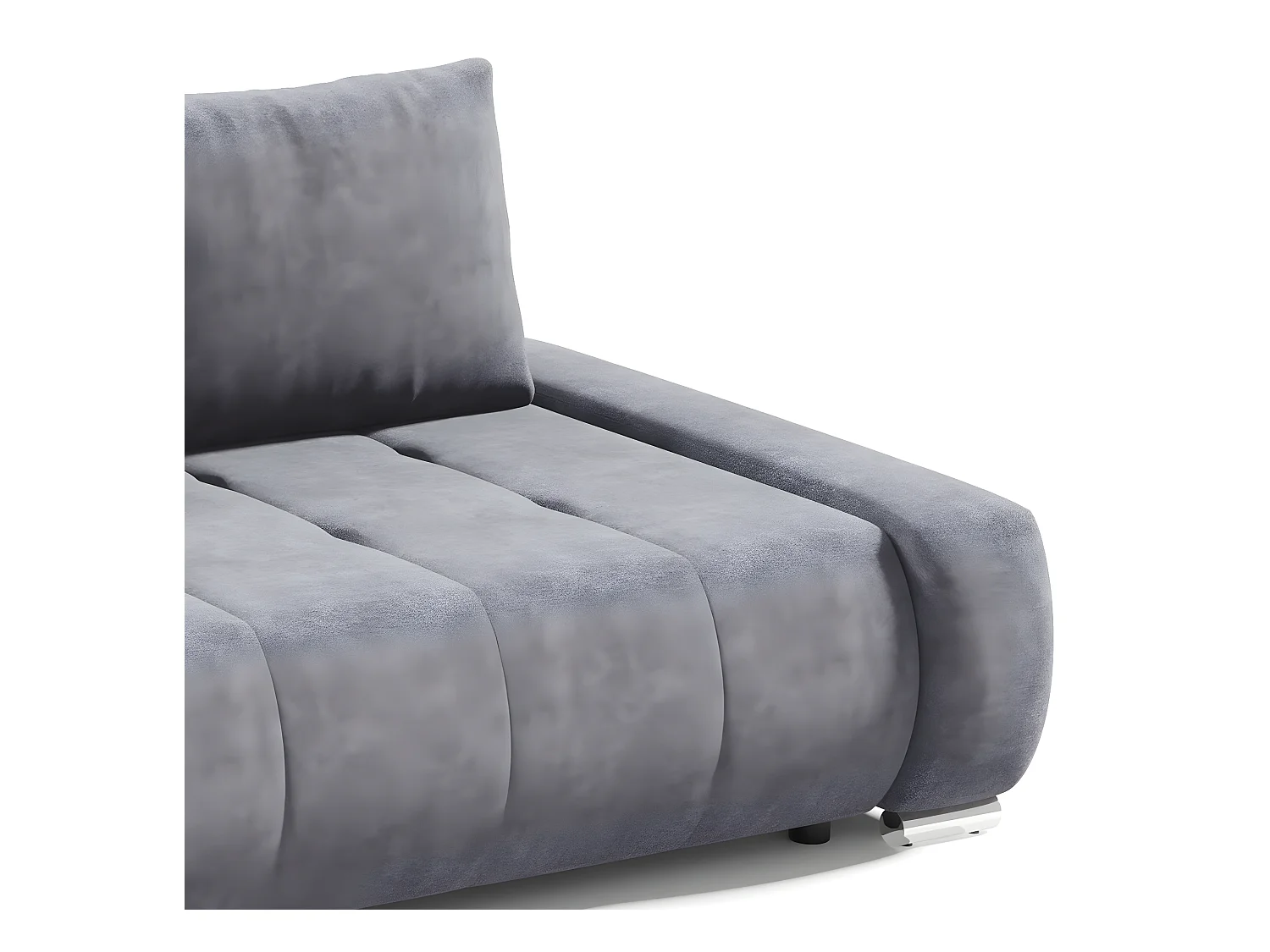 Canapé convertible 3 places avec coffre Jonas Gris foncé