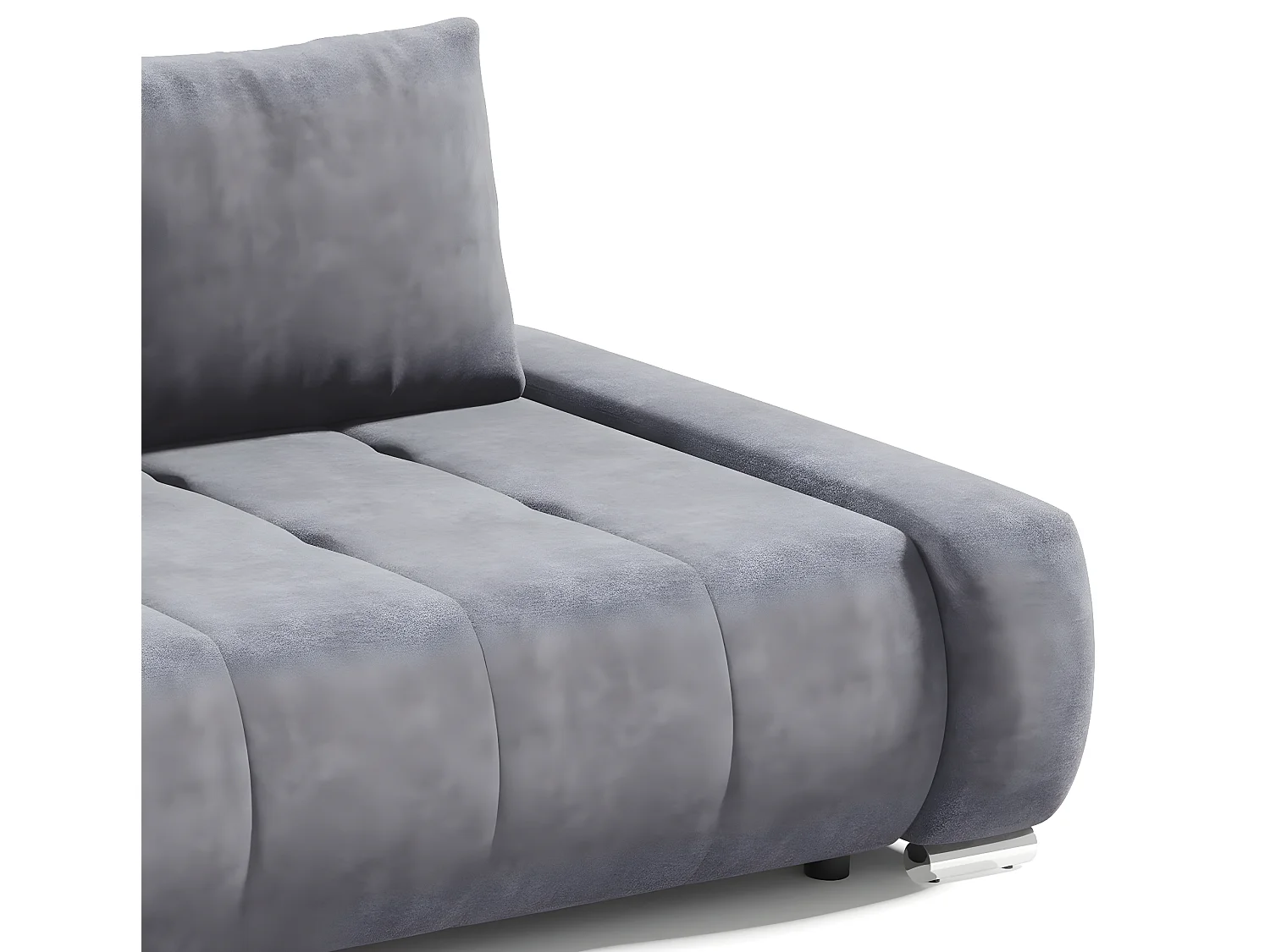 Canapé convertible 3 places avec coffre Jonas Gris foncé