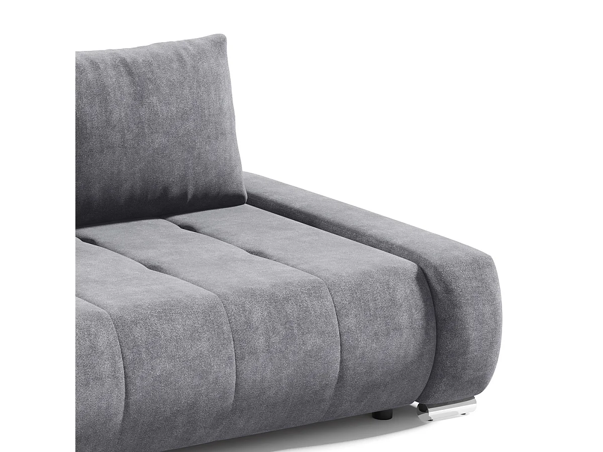 Canapé convertible 3 places avec coffre Jonas Gris foncé