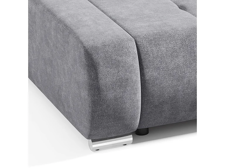 Canapé convertible 3 places avec coffre Jonas Gris foncé