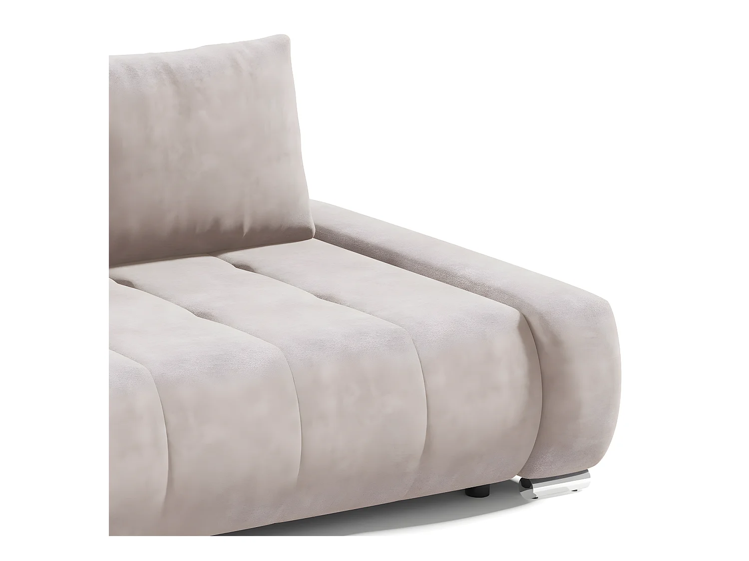 Canapé convertible 3 places avec coffre Jonas Crème