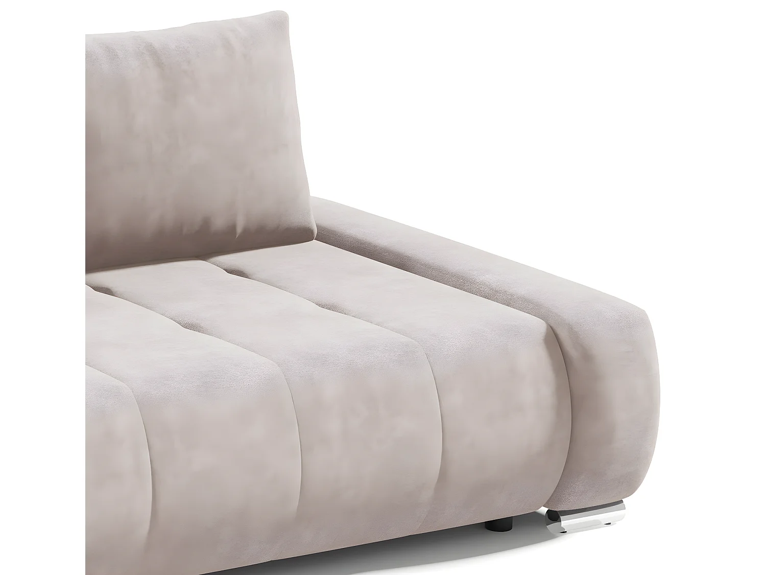 Canapé convertible 3 places avec coffre Jonas Crème