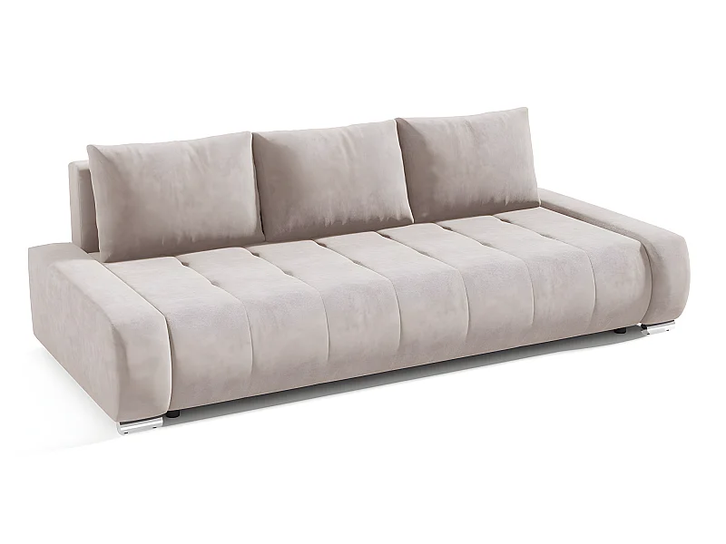 Canapé convertible 3 places avec coffre Jonas Crème