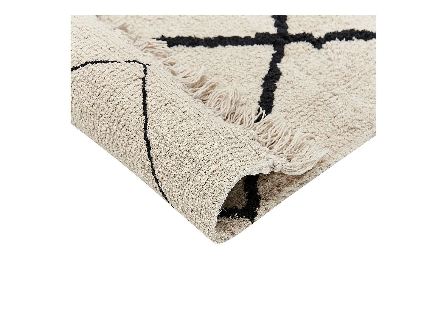 Tapis ELDES Beige 160 x 230 cm Coton