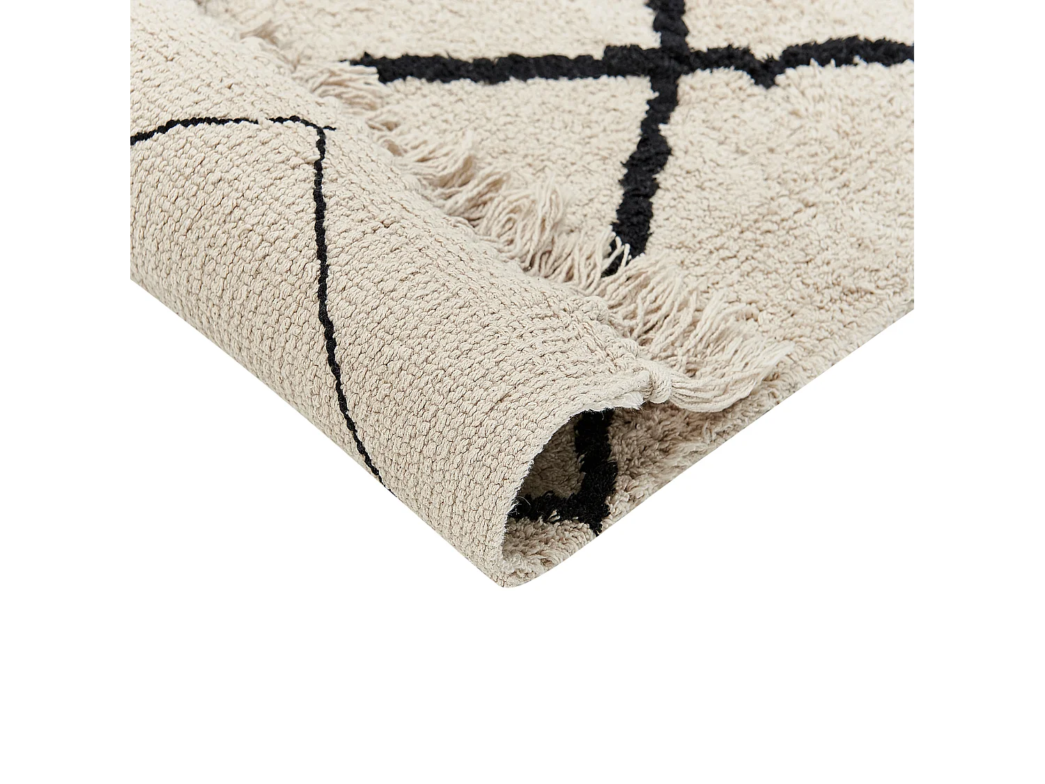 Tapis ELDES Beige 160 x 230 cm Coton