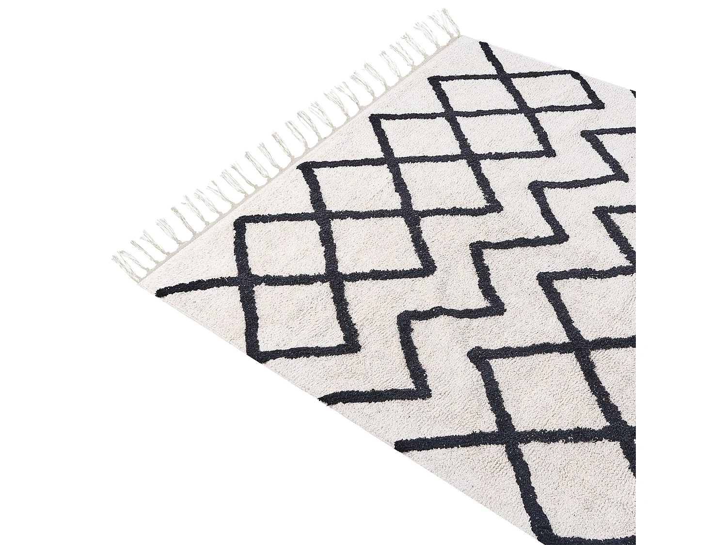 Rug ELDES Beige 160 x 230 cm Cotton