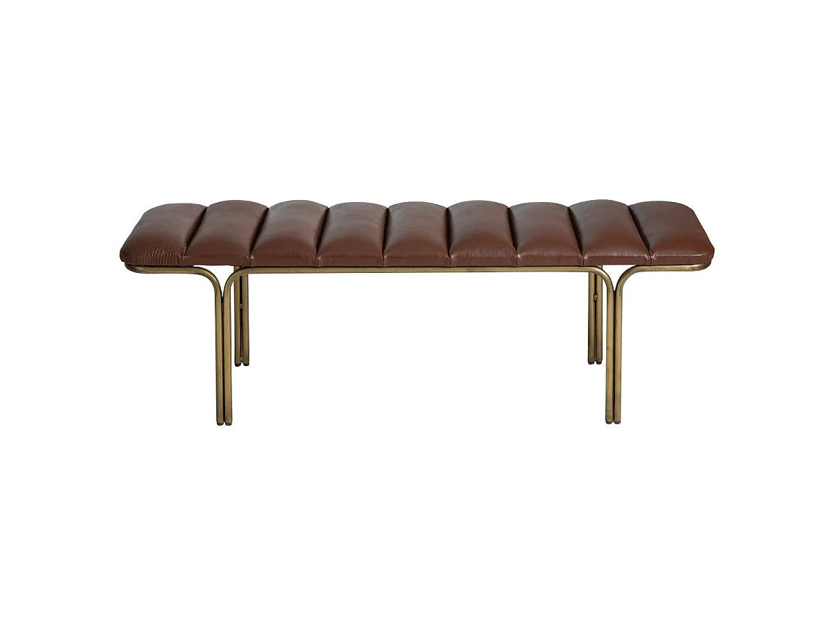 Banc en cuir et métal Jazz