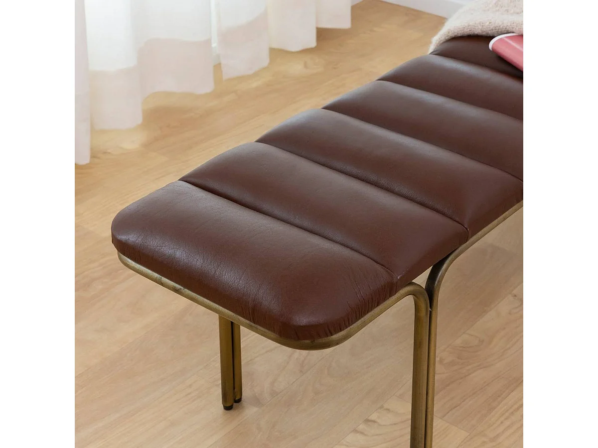 Banc en cuir et métal Jazz