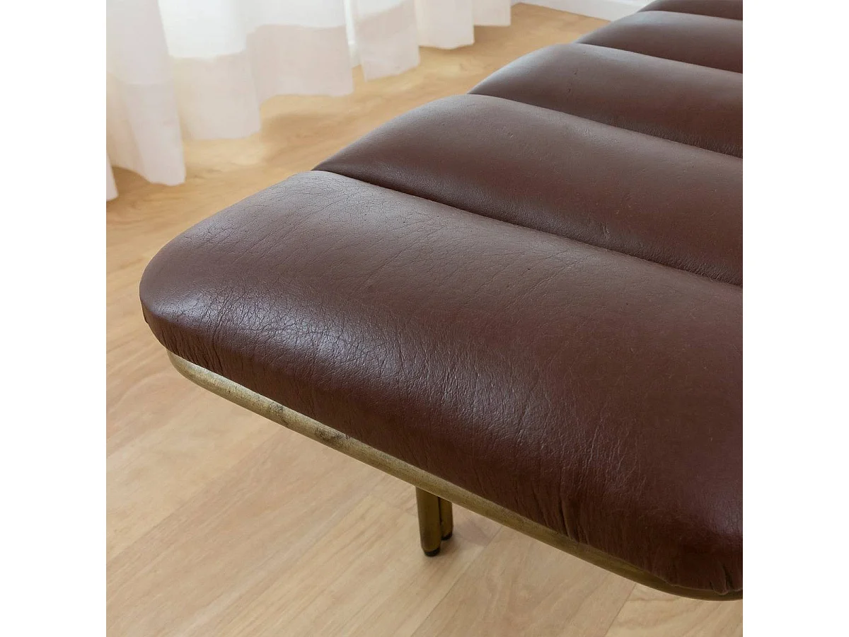 Banc en cuir et métal Jazz