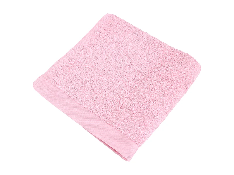 Serviette de toilette 50x100 cm coton peigné ALBA rose bonbon