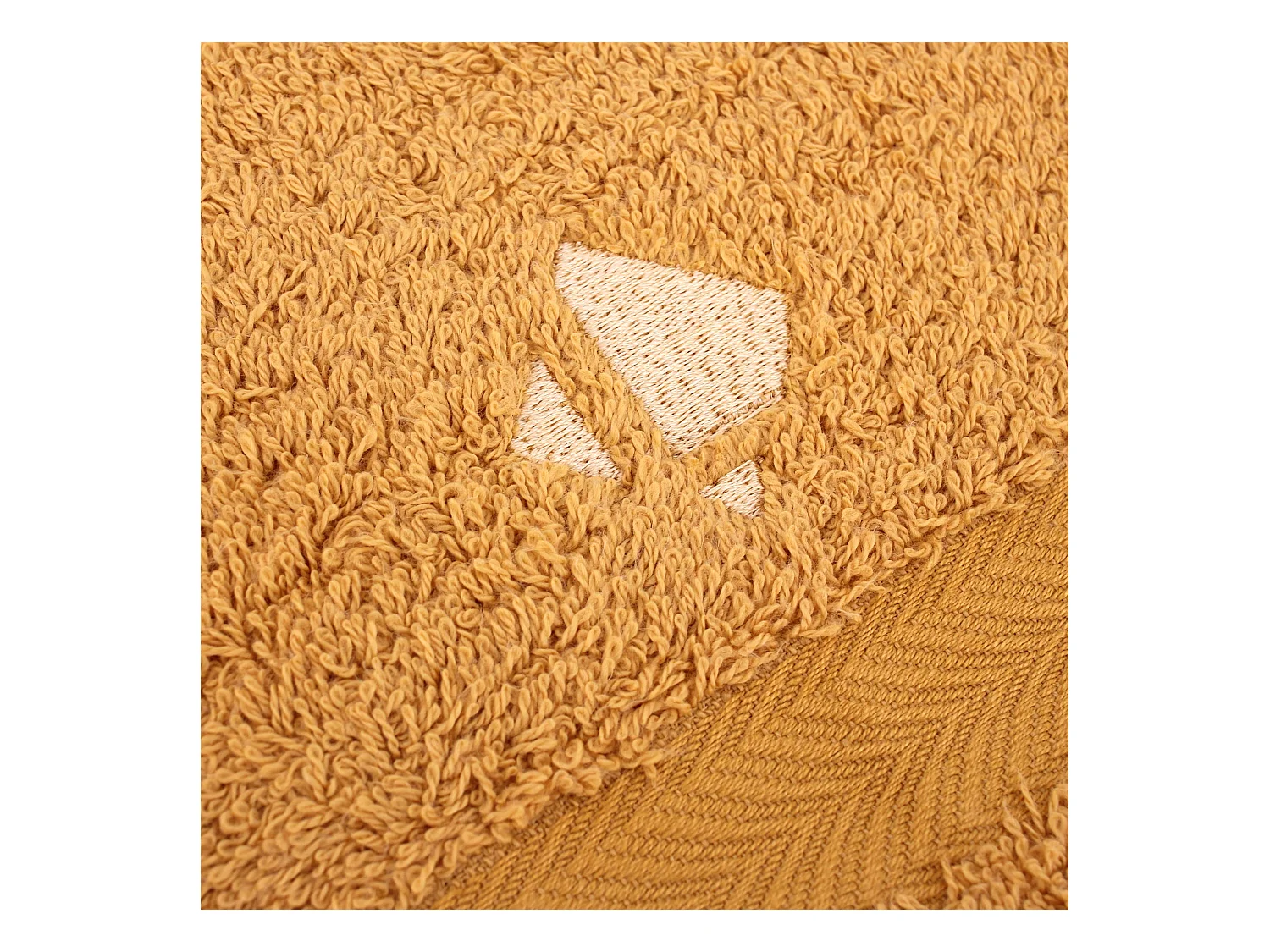 Lot ROYAL CRESENT Serviette 33x33cm et 40x60cm brodée Linnea Jaune Quartz