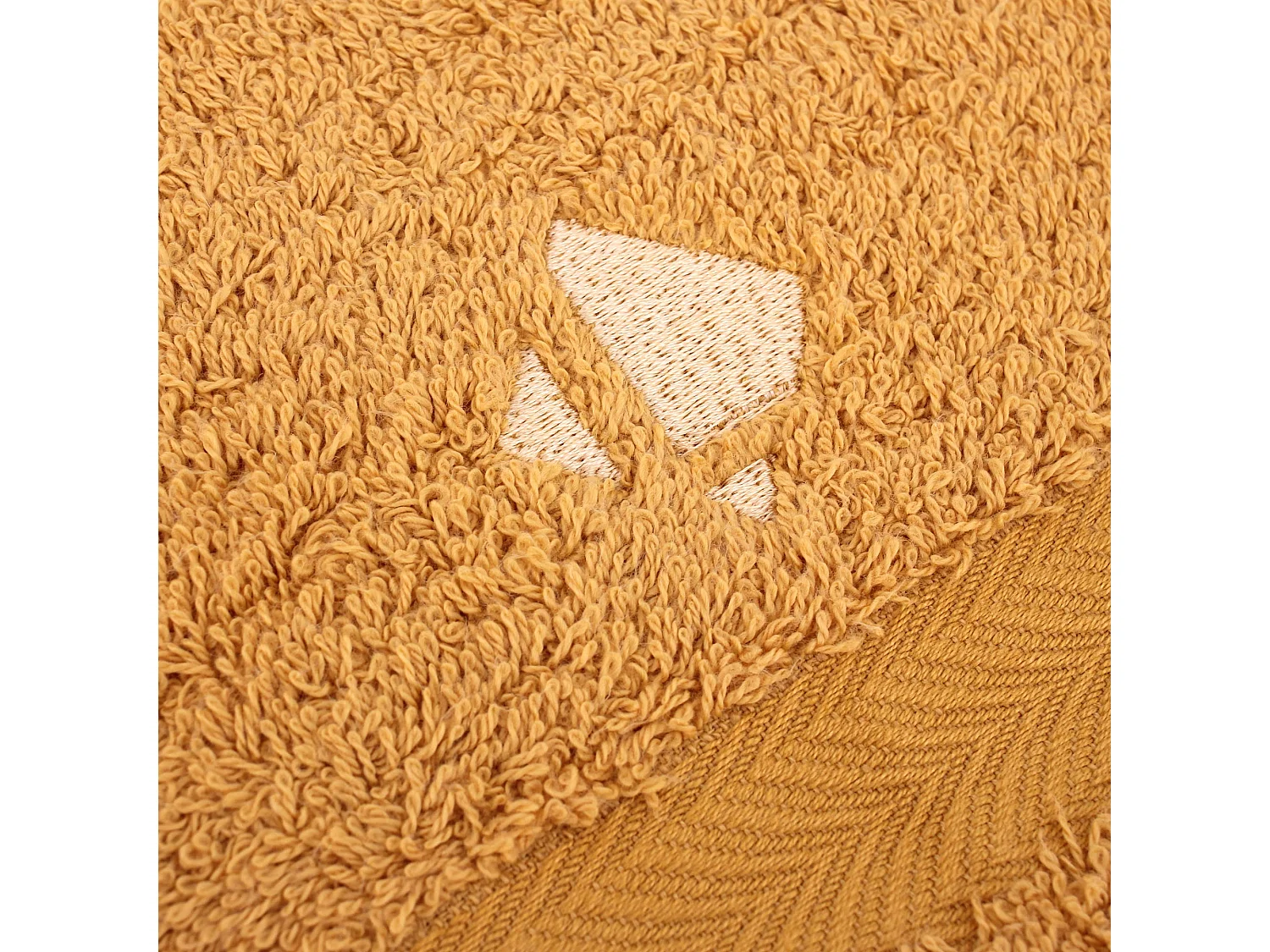 Lot ROYAL CRESENT Serviette 33x33cm et 40x60cm brodée Linnea Jaune Quartz