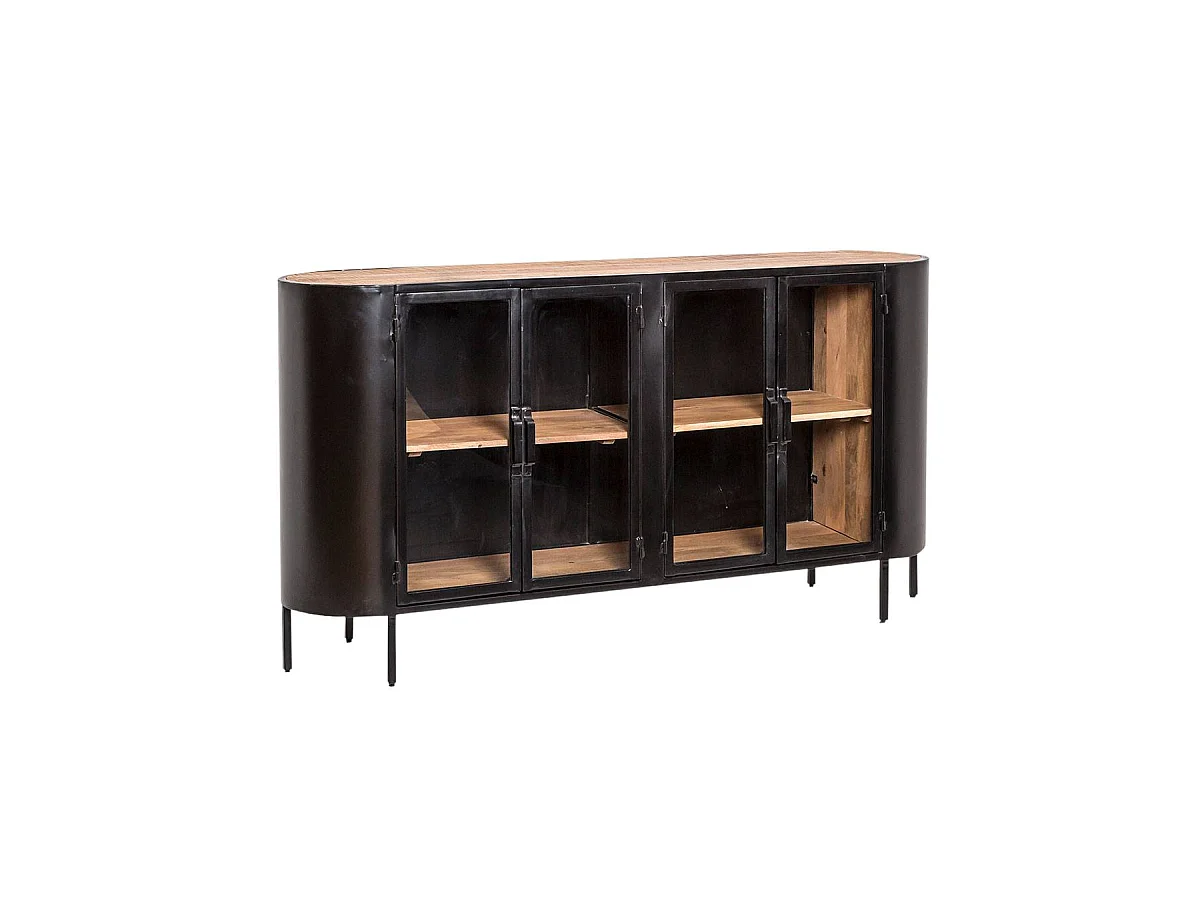 Buffet vitrine en métal Achille