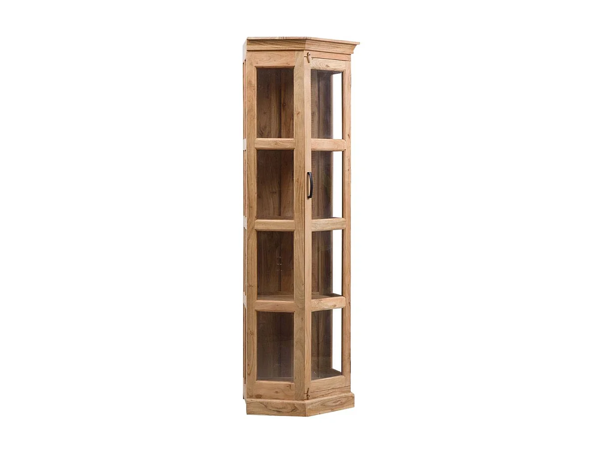 Vitrine d'angle en bois d'acacia Esmée