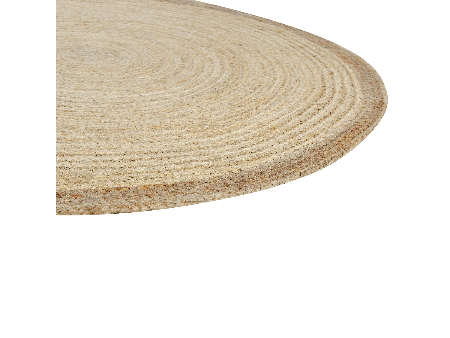 Vloerkleed MENEMEN ø 120 cm Jute Lichtbeige