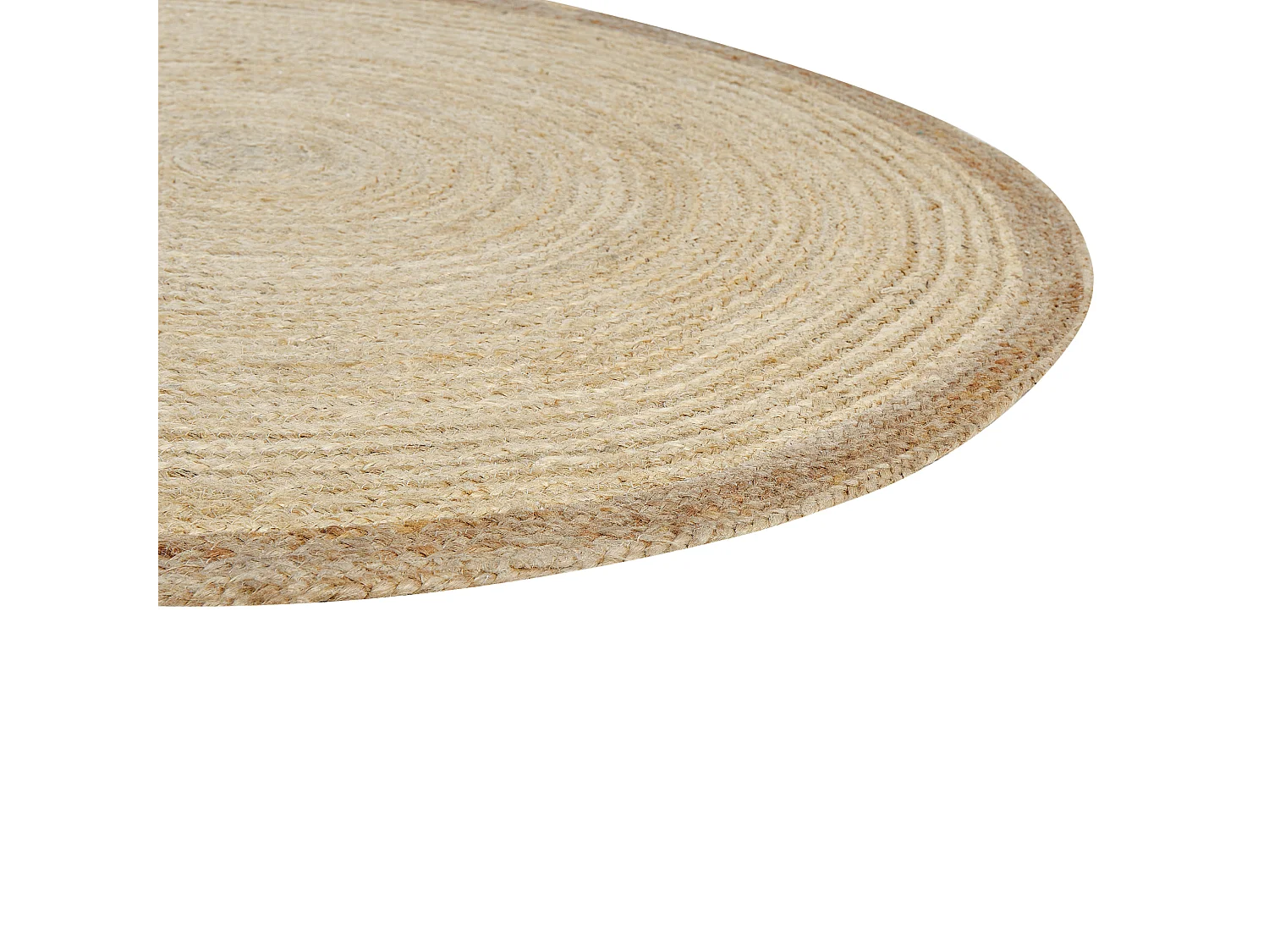 Vloerkleed MENEMEN ø 120 cm Jute Lichtbeige